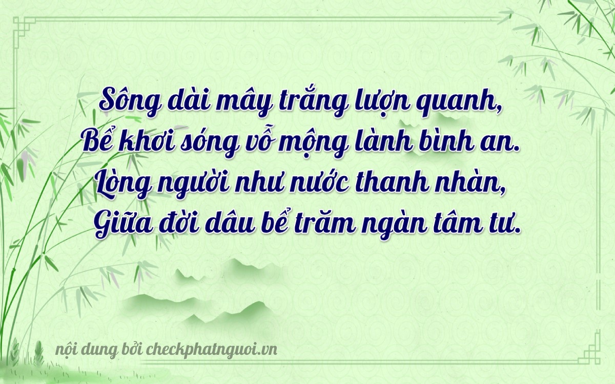 Bài thơ ý nghĩa cho <b>biển số 70D1-51388</b> tại website checkphatnguoi.vn