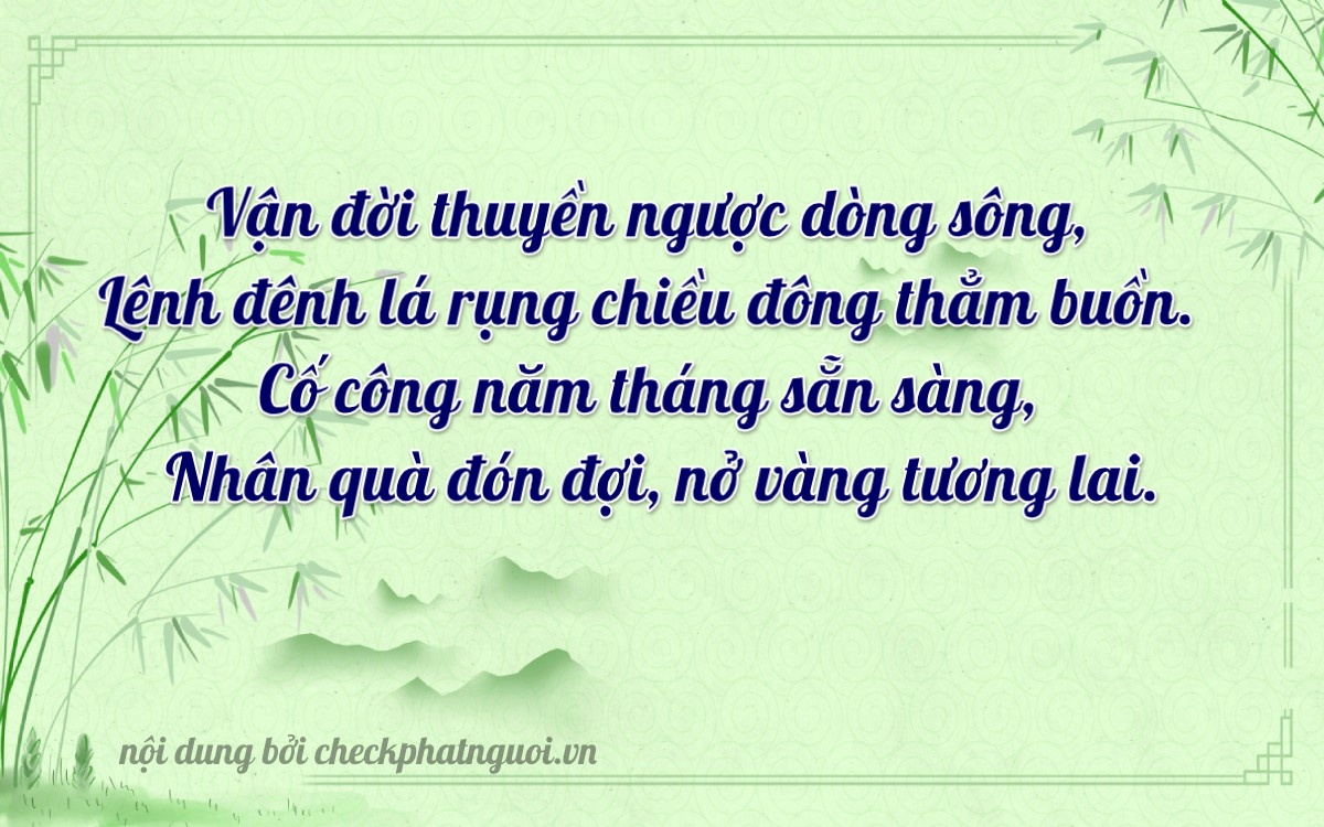 Bài thơ ý nghĩa cho <b>biển số 70D1-54869</b> tại website checkphatnguoi.vn