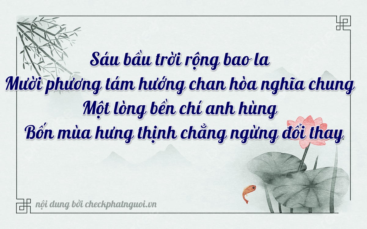 Bài thơ ý nghĩa cho <b>biển số 70D1-61145</b> tại website checkphatnguoi.vn