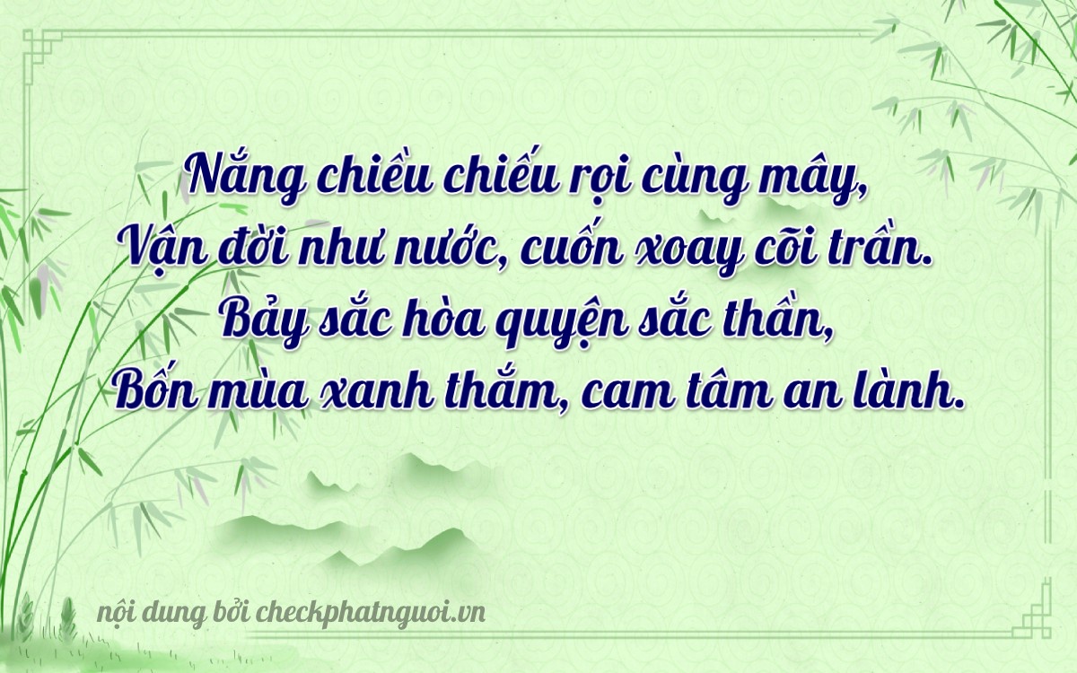 Bài thơ ý nghĩa cho <b>biển số 70D1-62745</b> tại website checkphatnguoi.vn