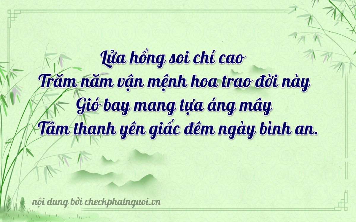 Bài thơ ý nghĩa cho <b>biển số 70D1-64803</b> tại website checkphatnguoi.vn