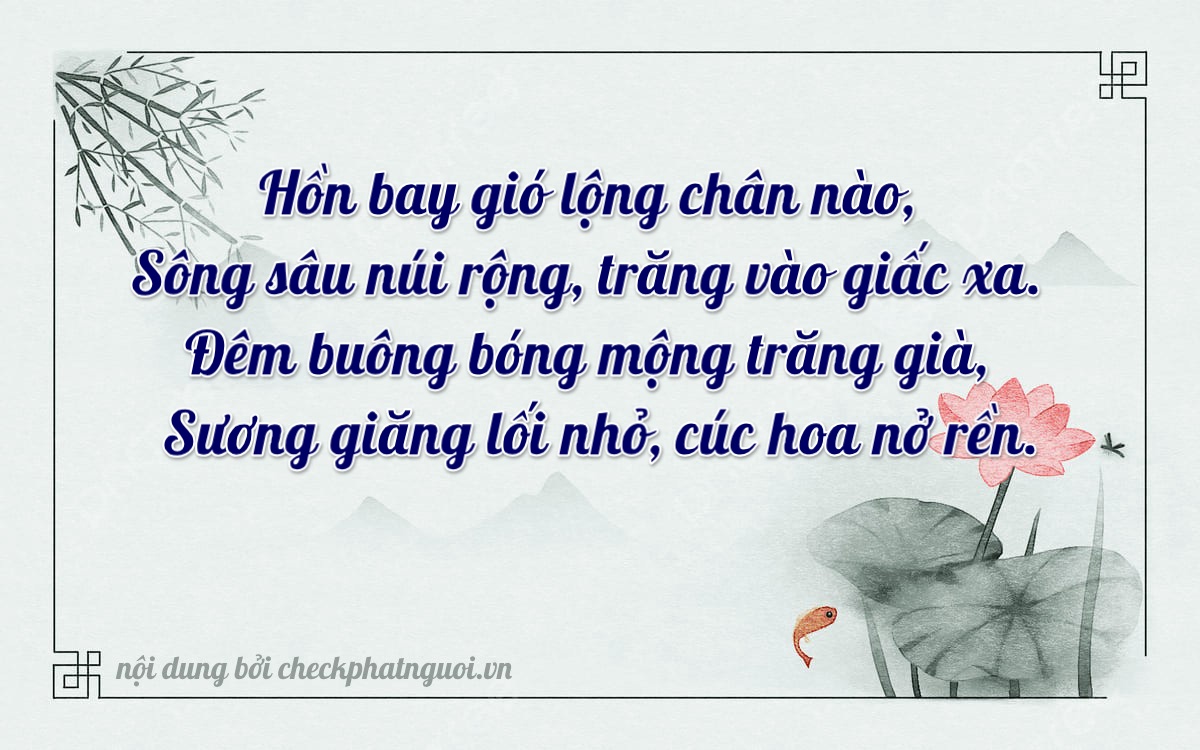 Bài thơ ý nghĩa cho <b>biển số 70D1-70545</b> tại website checkphatnguoi.vn