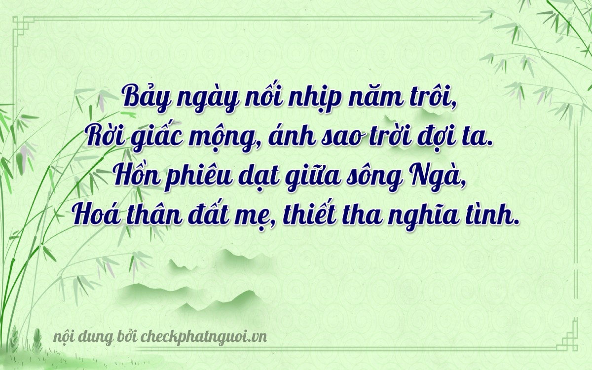 Bài thơ ý nghĩa cho <b>biển số 70D1-74649</b> tại website checkphatnguoi.vn