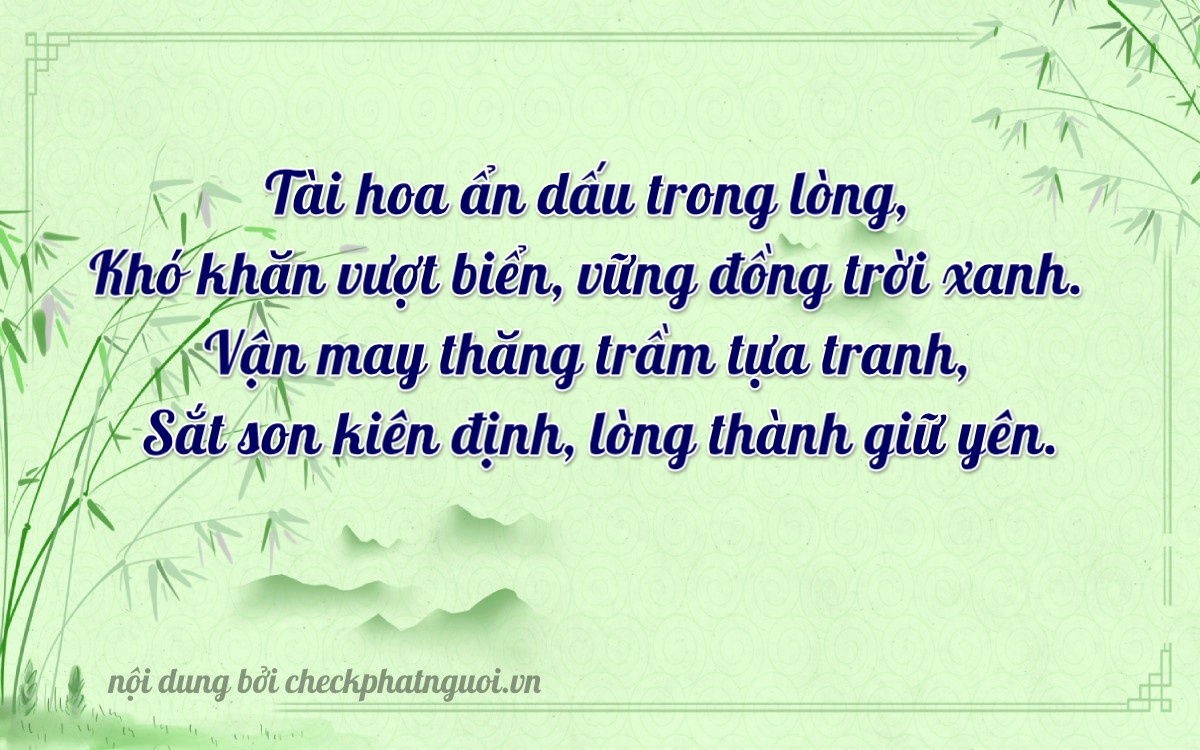 Bài thơ ý nghĩa cho <b>biển số 70D1-75051</b> tại website checkphatnguoi.vn