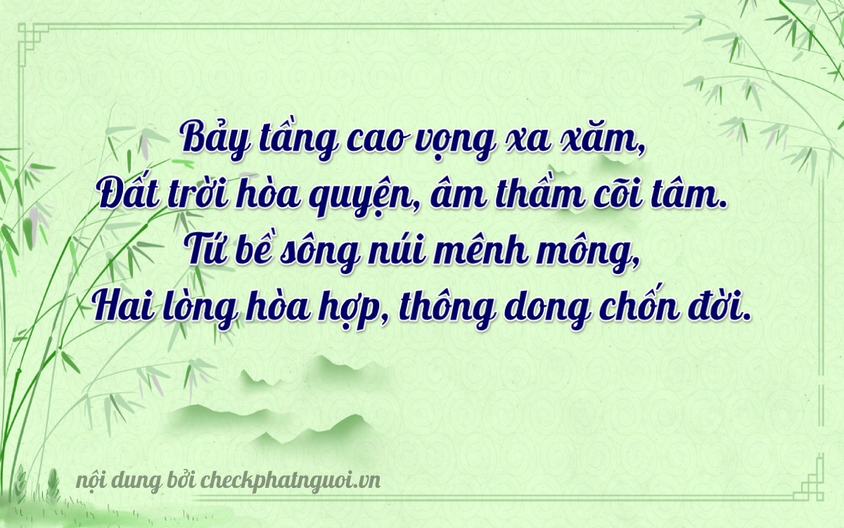 Bài thơ ý nghĩa cho <b>biển số 70D1-77742</b> tại website checkphatnguoi.vn