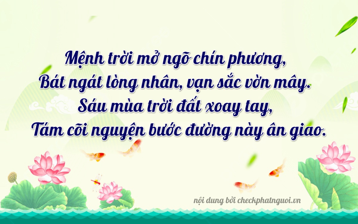 Bài thơ ý nghĩa cho <b>biển số 70DB-08618</b> tại website checkphatnguoi.vn