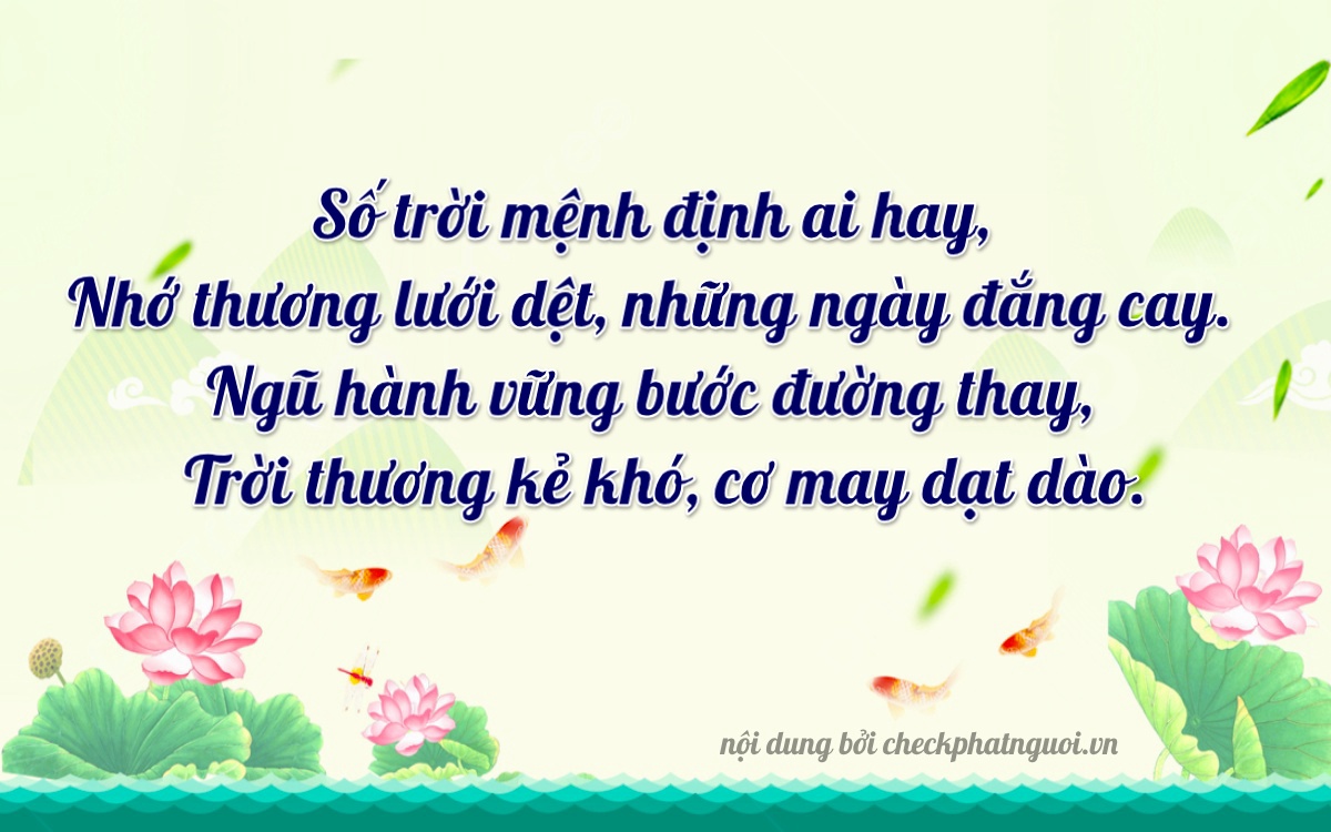 Bài thơ ý nghĩa cho <b>biển số 70DB-11156</b> tại website checkphatnguoi.vn