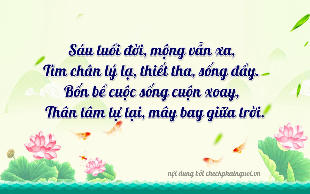Bài thơ ý nghĩa cho <b>biển số 70E1-26463</b> tại website checkphatnguoi.vn