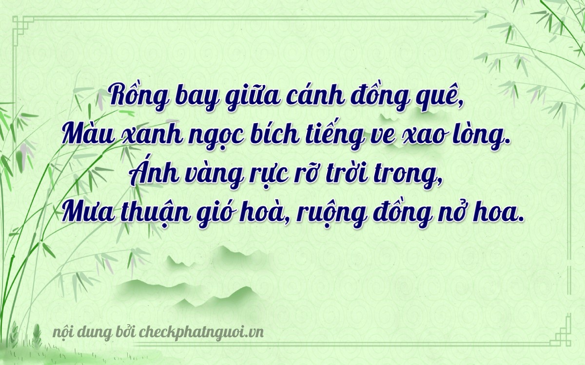 Bài thơ ý nghĩa cho <b>biển số 70E1-65192</b> tại website checkphatnguoi.vn