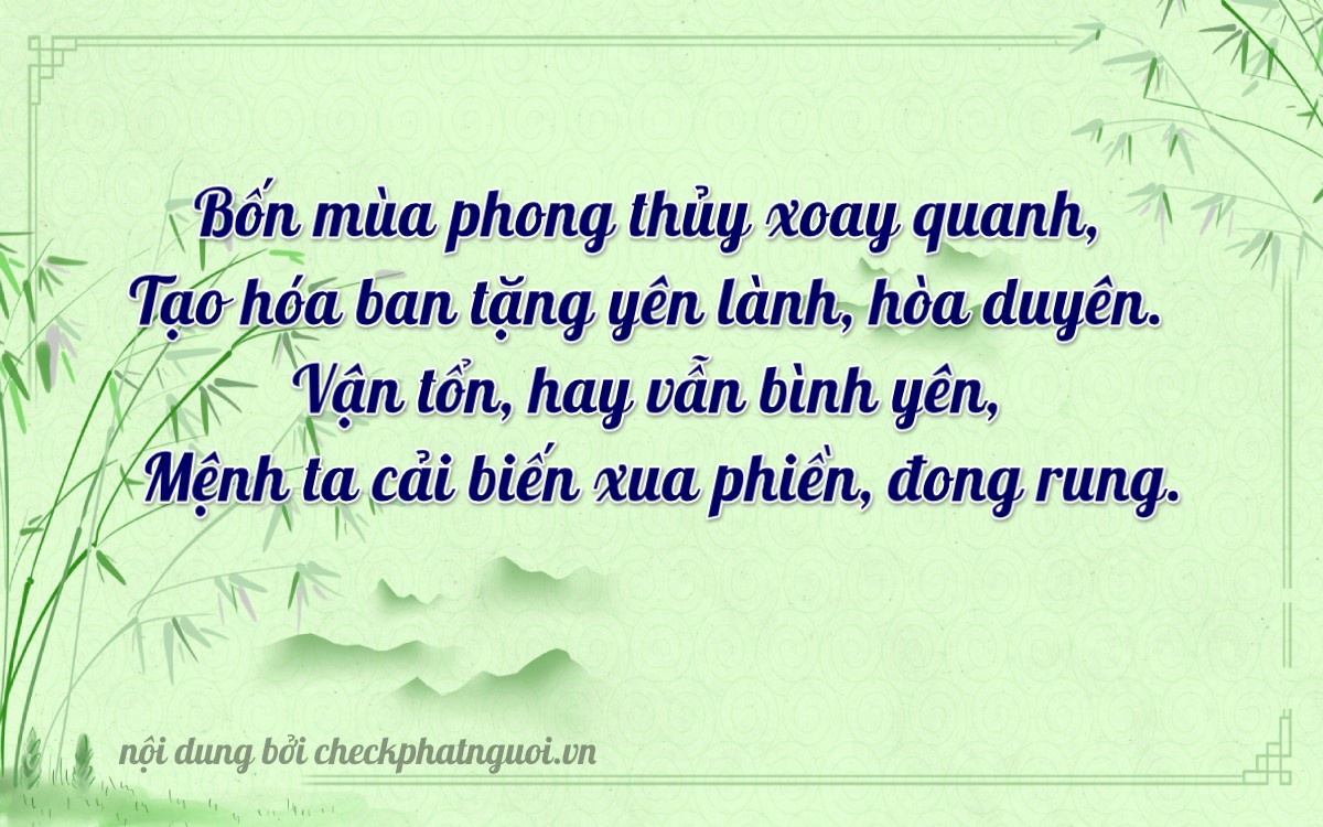 Bài thơ ý nghĩa cho <b>biển số 70F1-44307</b> tại website checkphatnguoi.vn