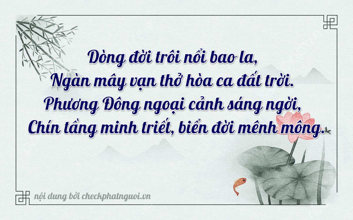 Bài thơ ý nghĩa cho <b>biển số 70FA-11095</b> tại website checkphatnguoi.vn