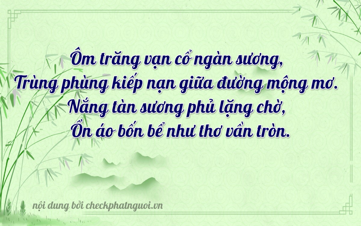 Bài thơ ý nghĩa cho <b>biển số 70G-00326</b> tại website checkphatnguoi.vn