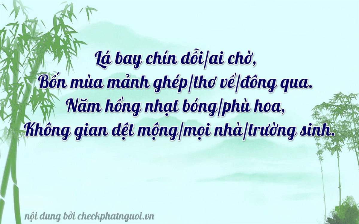 Bài thơ ý nghĩa cho <b>biển số 70G-94550</b> tại website checkphatnguoi.vn