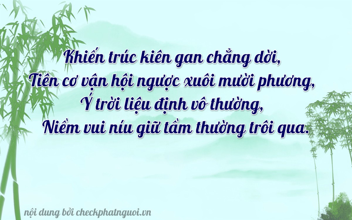 Bài thơ ý nghĩa cho <b>biển số 70GI-93145</b> tại website checkphatnguoi.vn