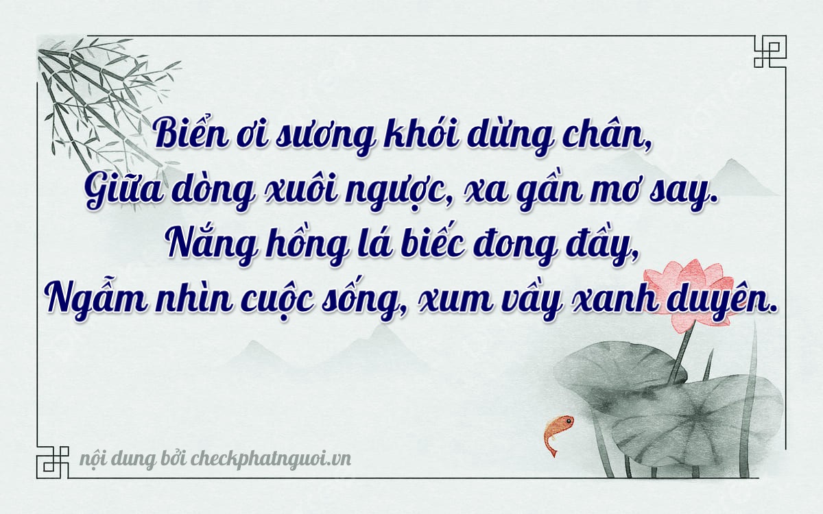 Bài thơ ý nghĩa cho <b>biển số 70H-02352</b> tại website checkphatnguoi.vn