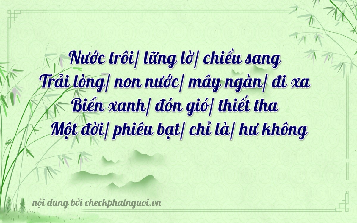 Bài thơ ý nghĩa cho <b>biển số 70H-02903</b> tại website checkphatnguoi.vn