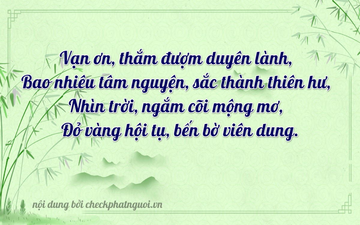 Bài thơ ý nghĩa cho <b>biển số 70H-04215</b> tại website checkphatnguoi.vn