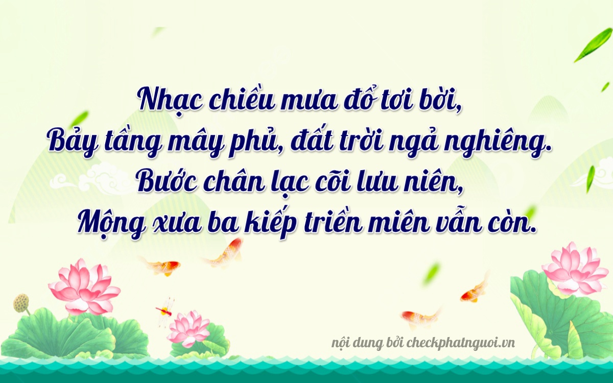 Bài thơ ý nghĩa cho <b>biển số 70H-04730</b> tại website checkphatnguoi.vn