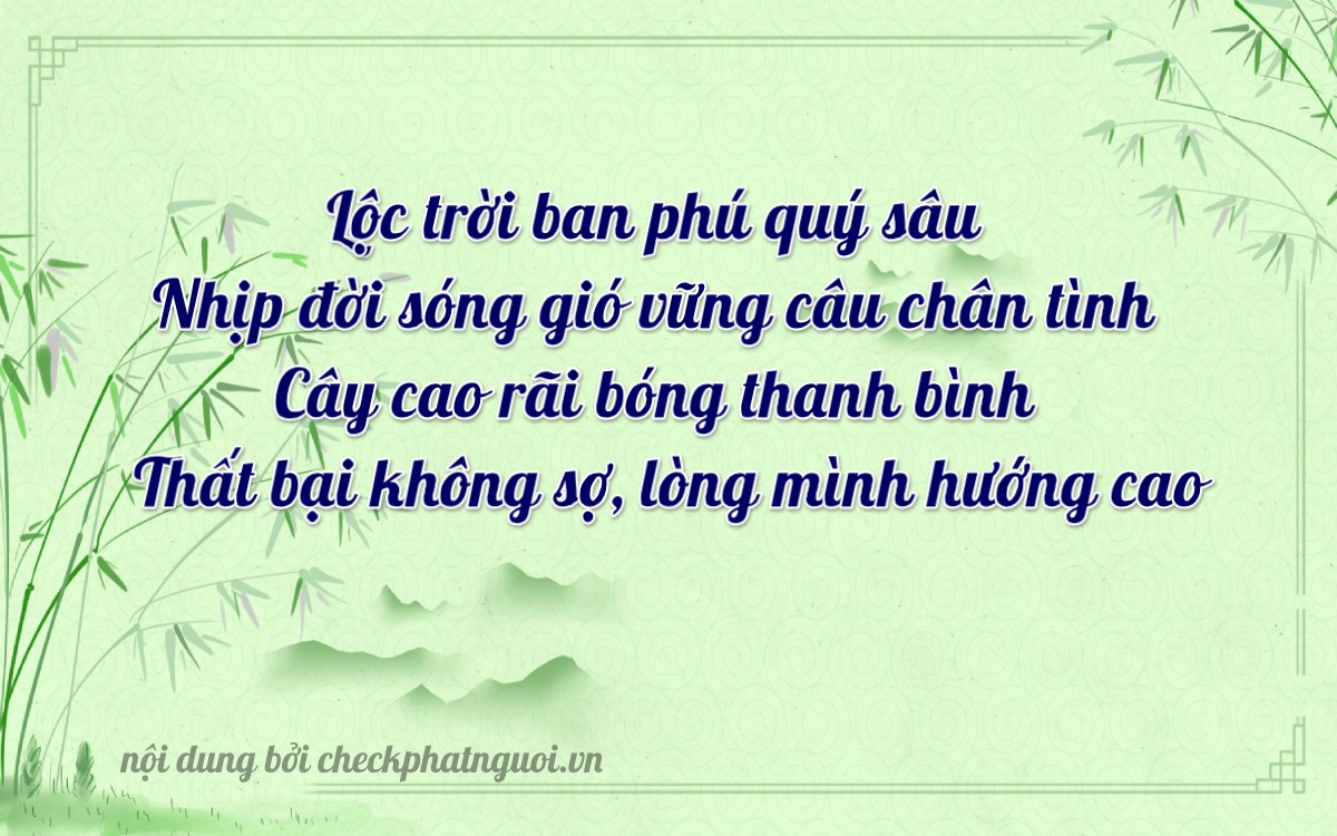 Bài thơ ý nghĩa cho <b>biển số 70H1-27317</b> tại website checkphatnguoi.vn