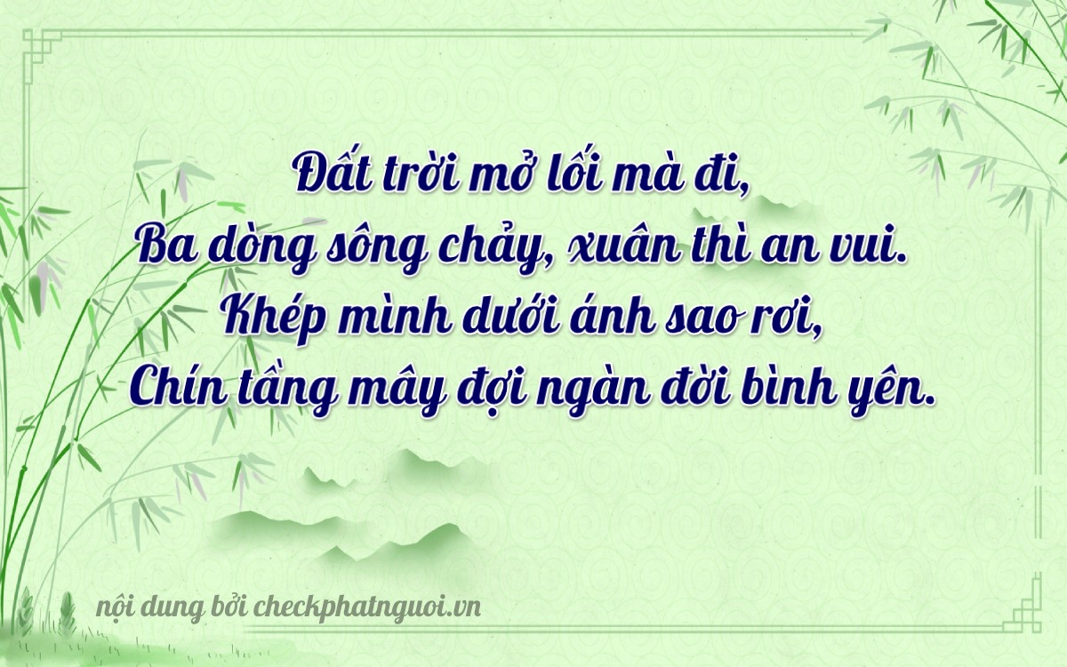 Bài thơ ý nghĩa cho <b>biển số 70H1-33290</b> tại website checkphatnguoi.vn