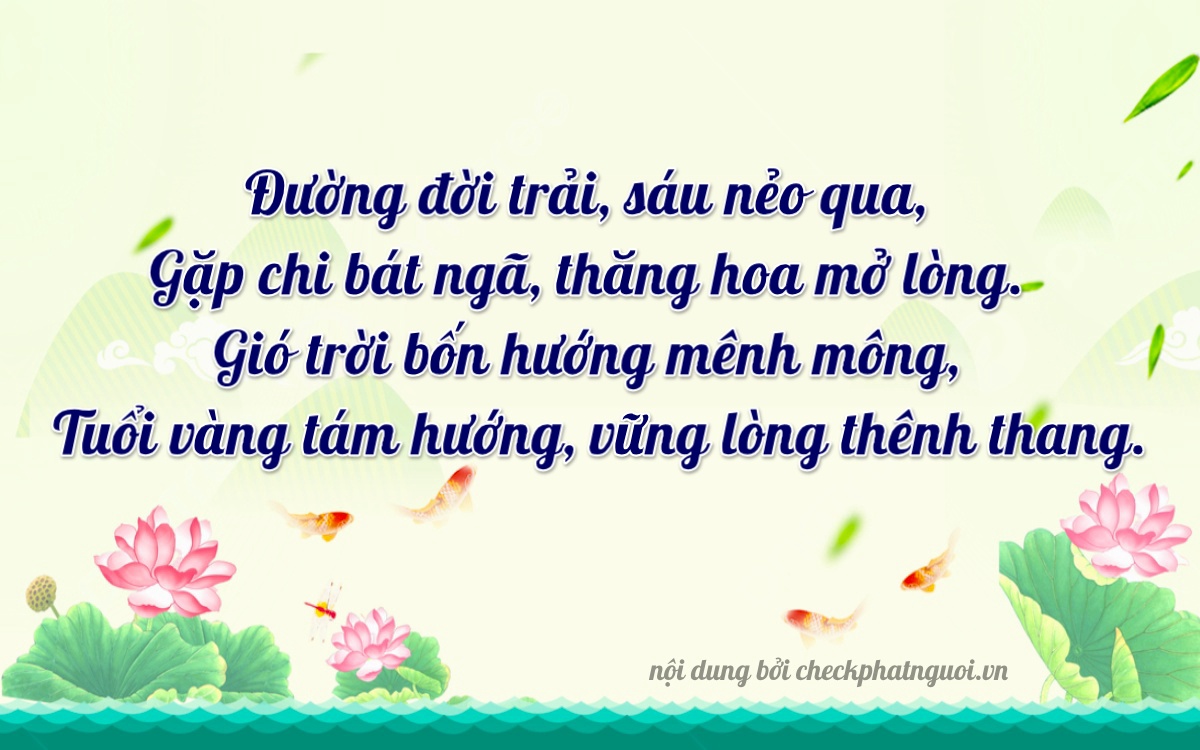 Bài thơ ý nghĩa cho <b>biển số 70H-6468</b> tại website checkphatnguoi.vn
