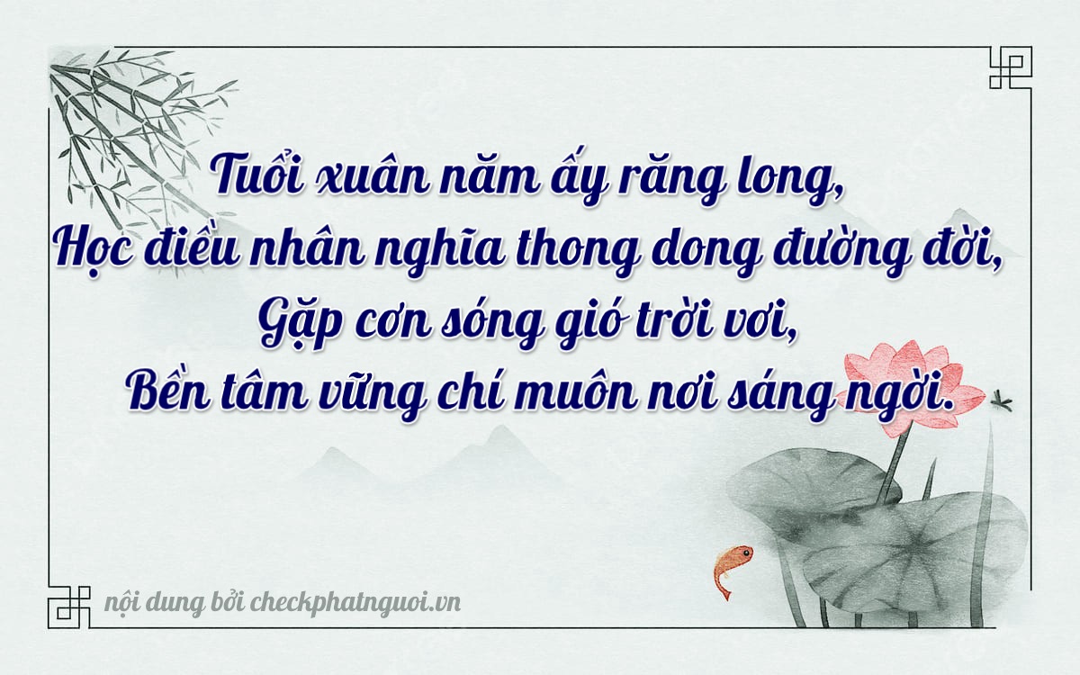 Bài thơ ý nghĩa cho <b>biển số 70K-12345</b> tại website checkphatnguoi.vn