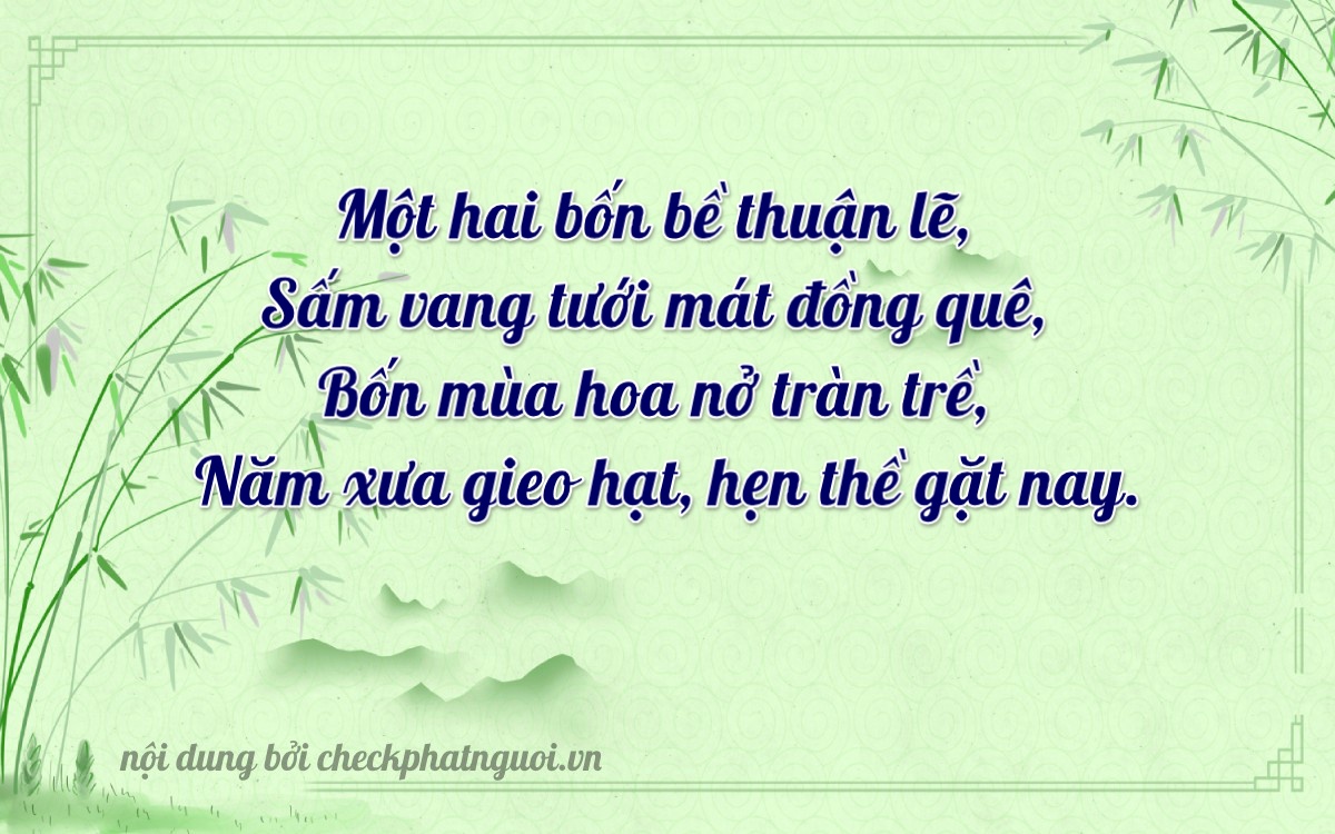Bài thơ ý nghĩa cho <b>biển số 70K-1245</b> tại website checkphatnguoi.vn