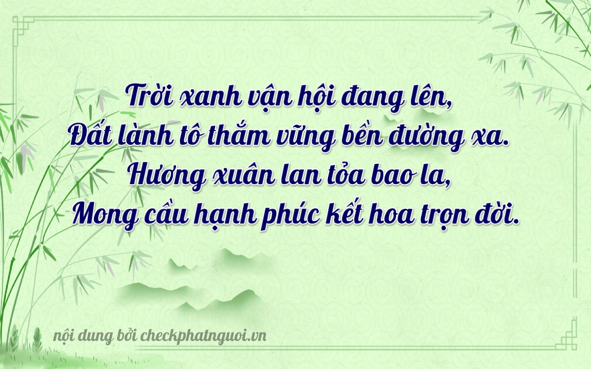 Bài thơ ý nghĩa cho <b>biển số 70K1-60986</b> tại website checkphatnguoi.vn