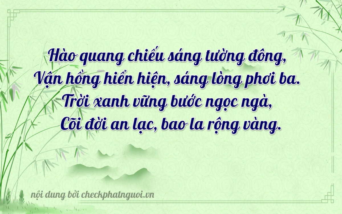 Bài thơ ý nghĩa cho <b>biển số 70KA-06058</b> tại website checkphatnguoi.vn