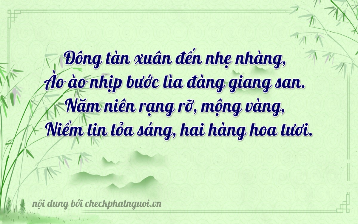 Bài thơ ý nghĩa cho <b>biển số 70KA-11254</b> tại website checkphatnguoi.vn