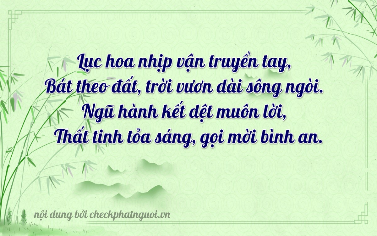 Bài thơ ý nghĩa cho <b>biển số 70L1-65478</b> tại website checkphatnguoi.vn