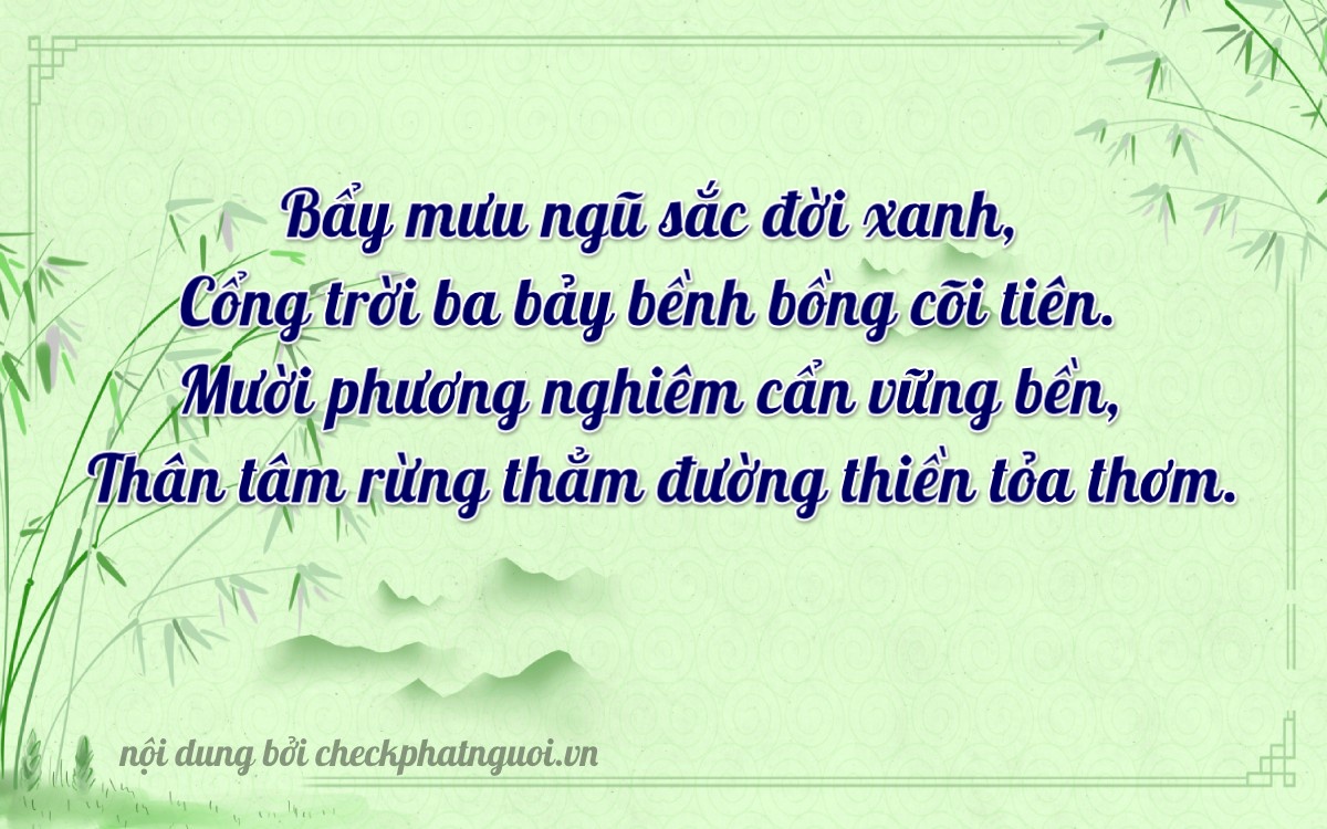 Bài thơ ý nghĩa cho <b>biển số 70L1-70513</b> tại website checkphatnguoi.vn