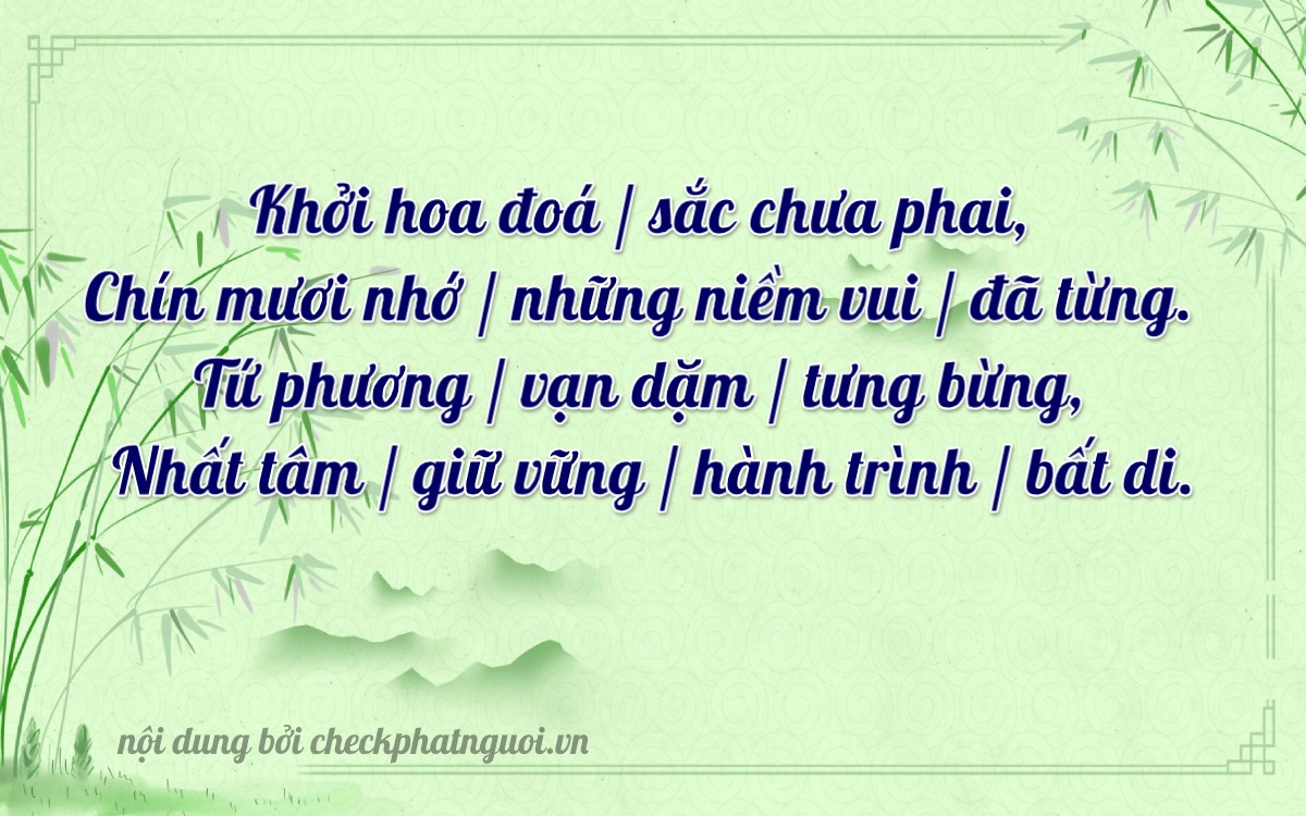 Bài thơ ý nghĩa cho <b>biển số 70L-91467</b> tại website checkphatnguoi.vn