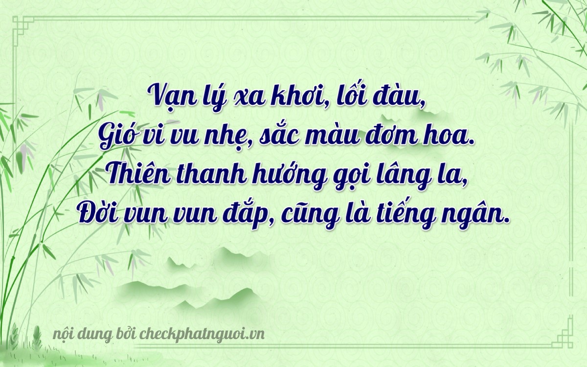 Bài thơ ý nghĩa cho <b>biển số 70T-13866</b> tại website checkphatnguoi.vn