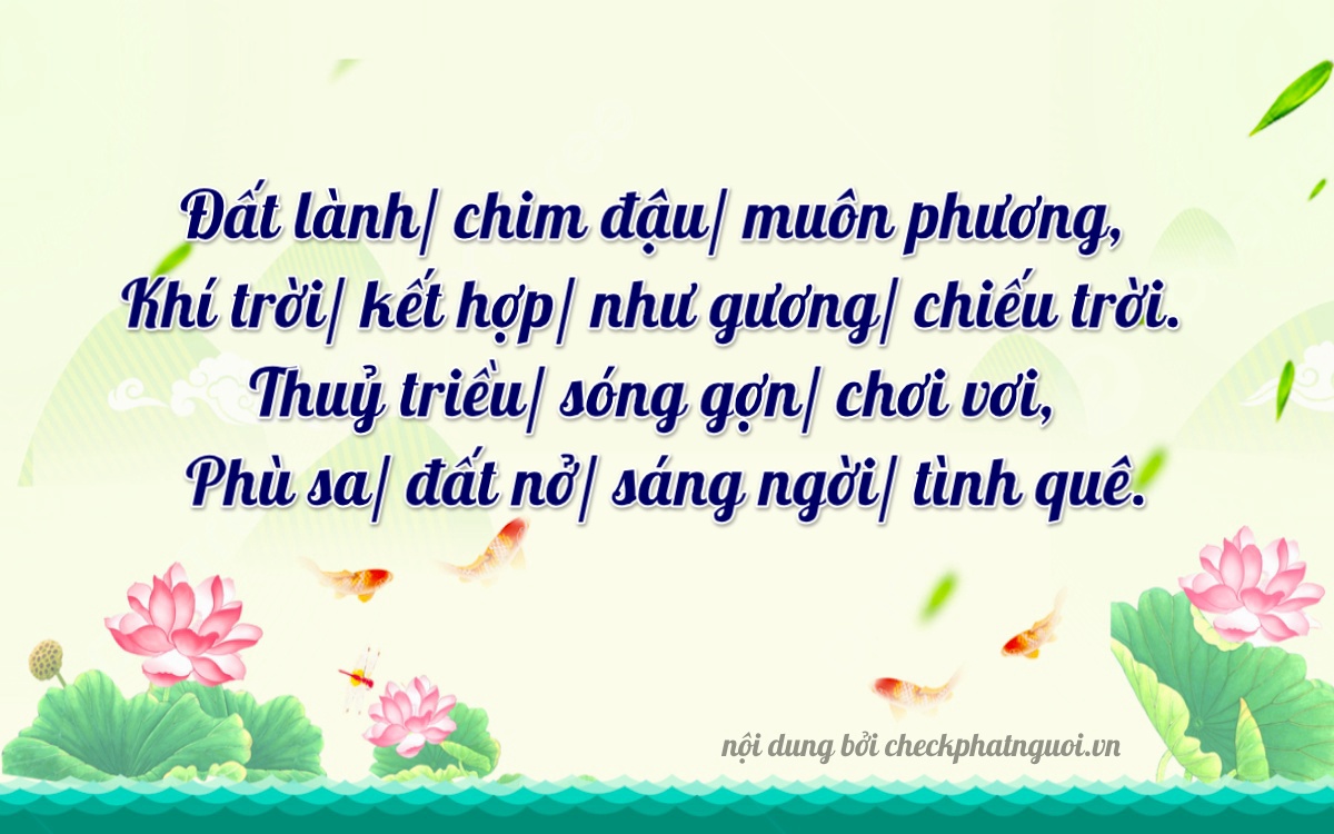 Bài thơ ý nghĩa cho <b>biển số 71A-06526</b> tại website checkphatnguoi.vn