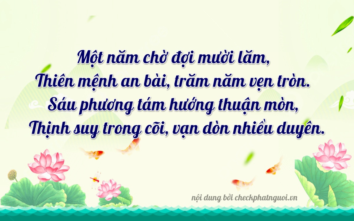 Bài thơ ý nghĩa cho <b>biển số 71A-15265</b> tại website checkphatnguoi.vn