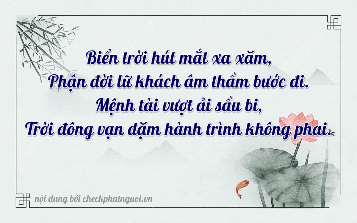 Bài thơ ý nghĩa cho <b>biển số 71A-17283</b> tại website checkphatnguoi.vn