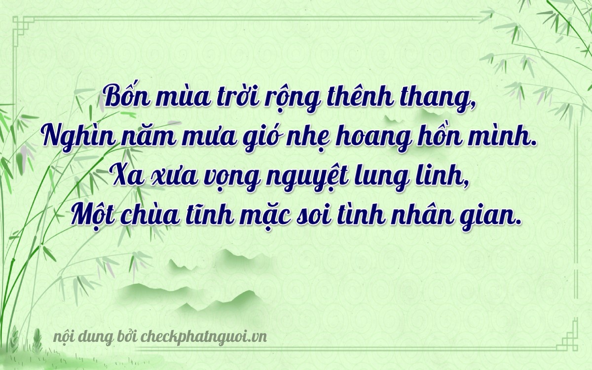 Bài thơ ý nghĩa cho <b>biển số 71A-17311</b> tại website checkphatnguoi.vn