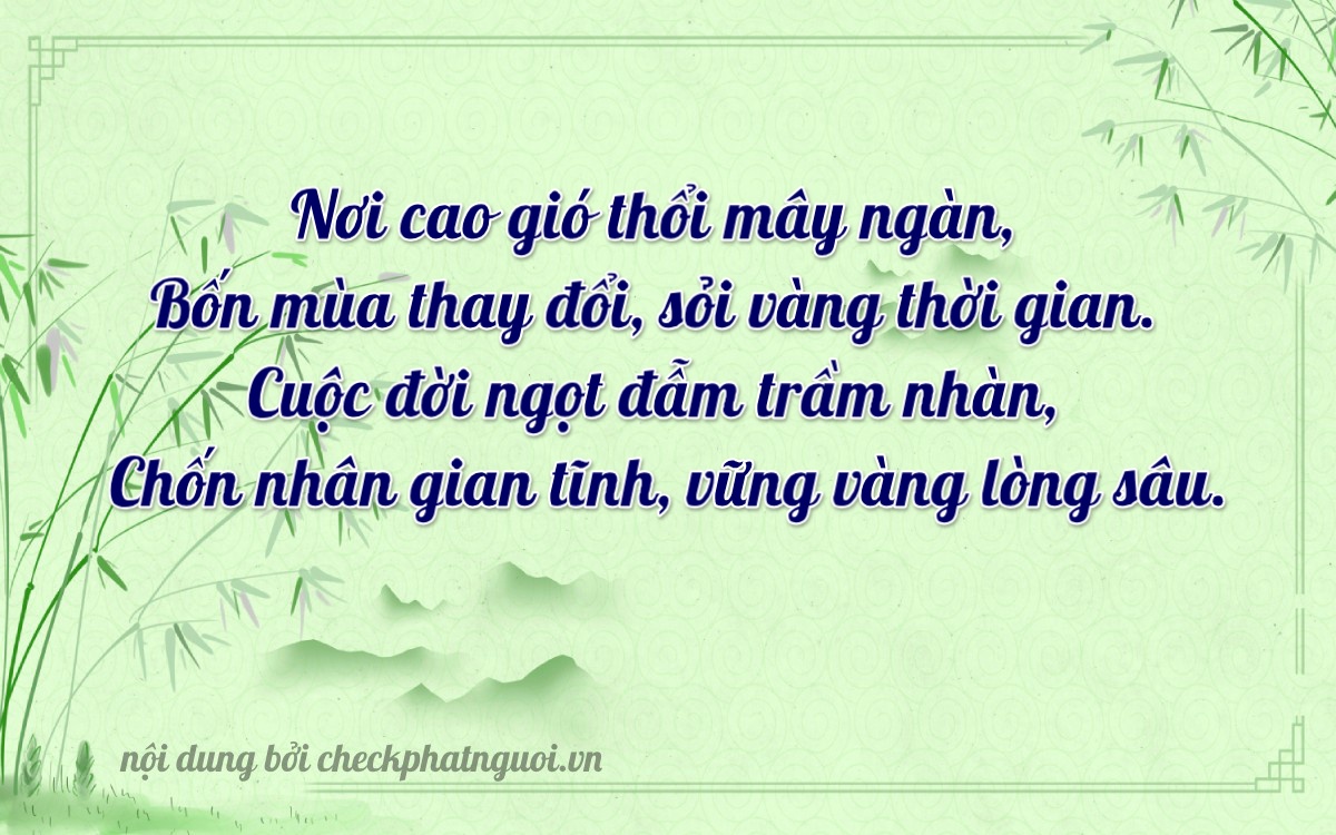 Bài thơ ý nghĩa cho <b>biển số 71A-20847</b> tại website checkphatnguoi.vn