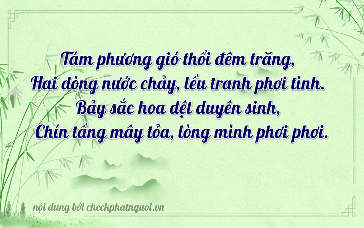 Bài thơ ý nghĩa cho <b>biển số 71A-82739</b> tại website checkphatnguoi.vn