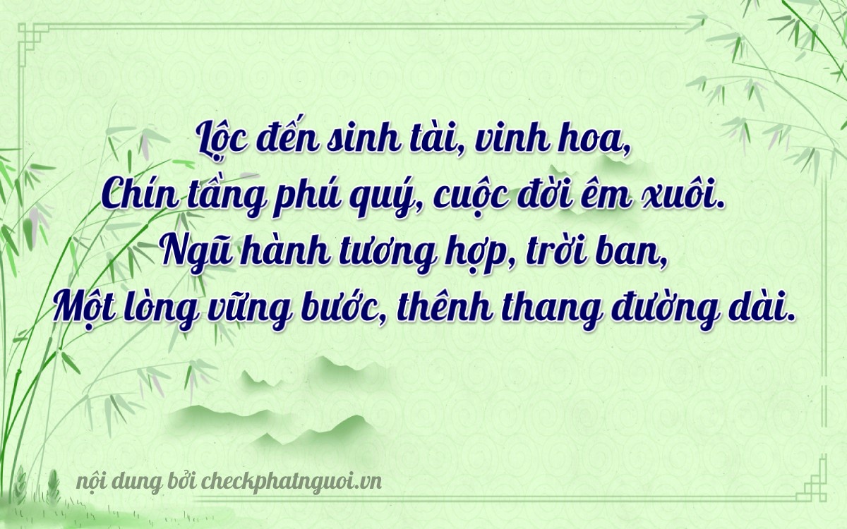 Bài thơ ý nghĩa cho <b>biển số 71AA-16951</b> tại website checkphatnguoi.vn