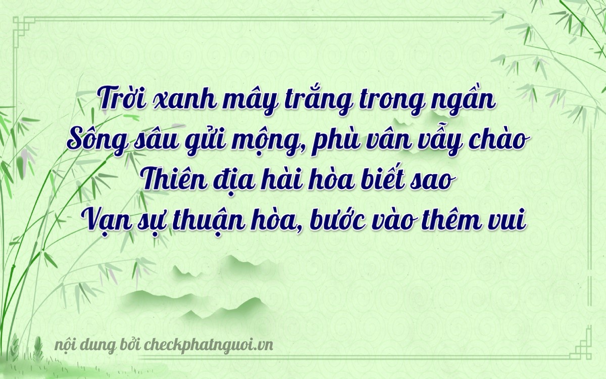 Bài thơ ý nghĩa cho <b>biển số 71AA-20043</b> tại website checkphatnguoi.vn