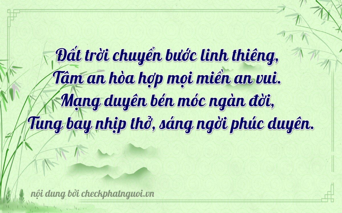 Bài thơ ý nghĩa cho <b>biển số 71AC-04547</b> tại website checkphatnguoi.vn