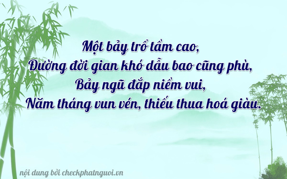 Bài thơ ý nghĩa cho <b>biển số 71AC-17755</b> tại website checkphatnguoi.vn