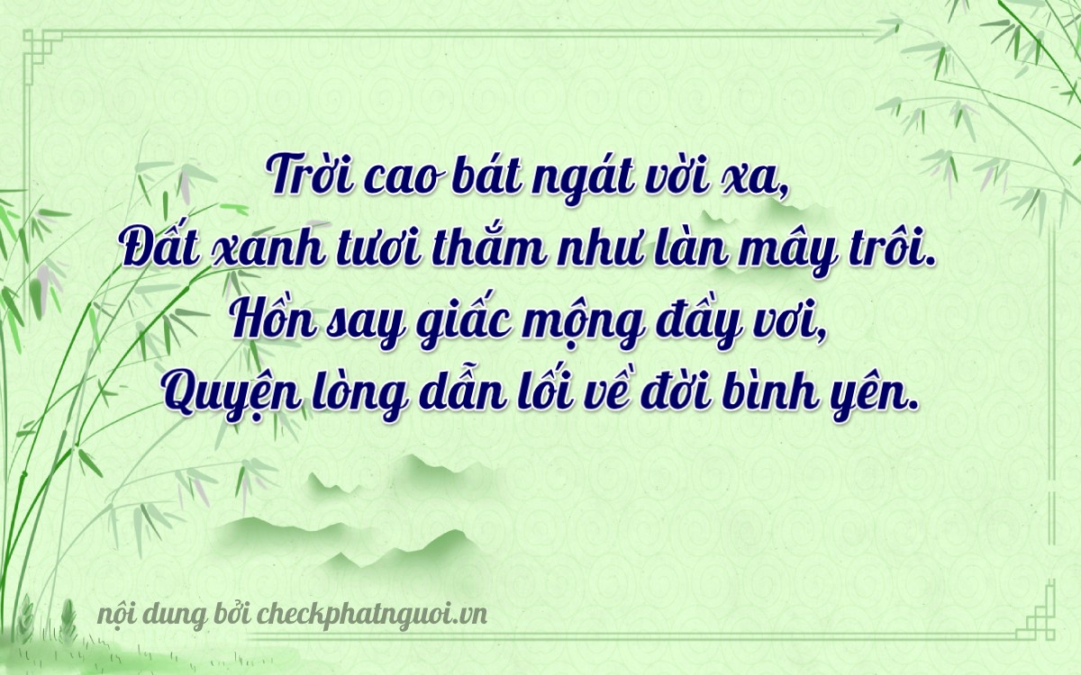 Bài thơ ý nghĩa cho <b>biển số 71AG-02357</b> tại website checkphatnguoi.vn