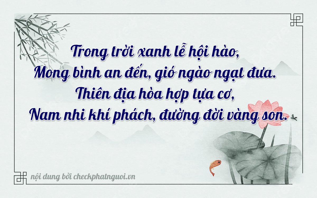 Bài thơ ý nghĩa cho <b>biển số 71AG-04695</b> tại website checkphatnguoi.vn