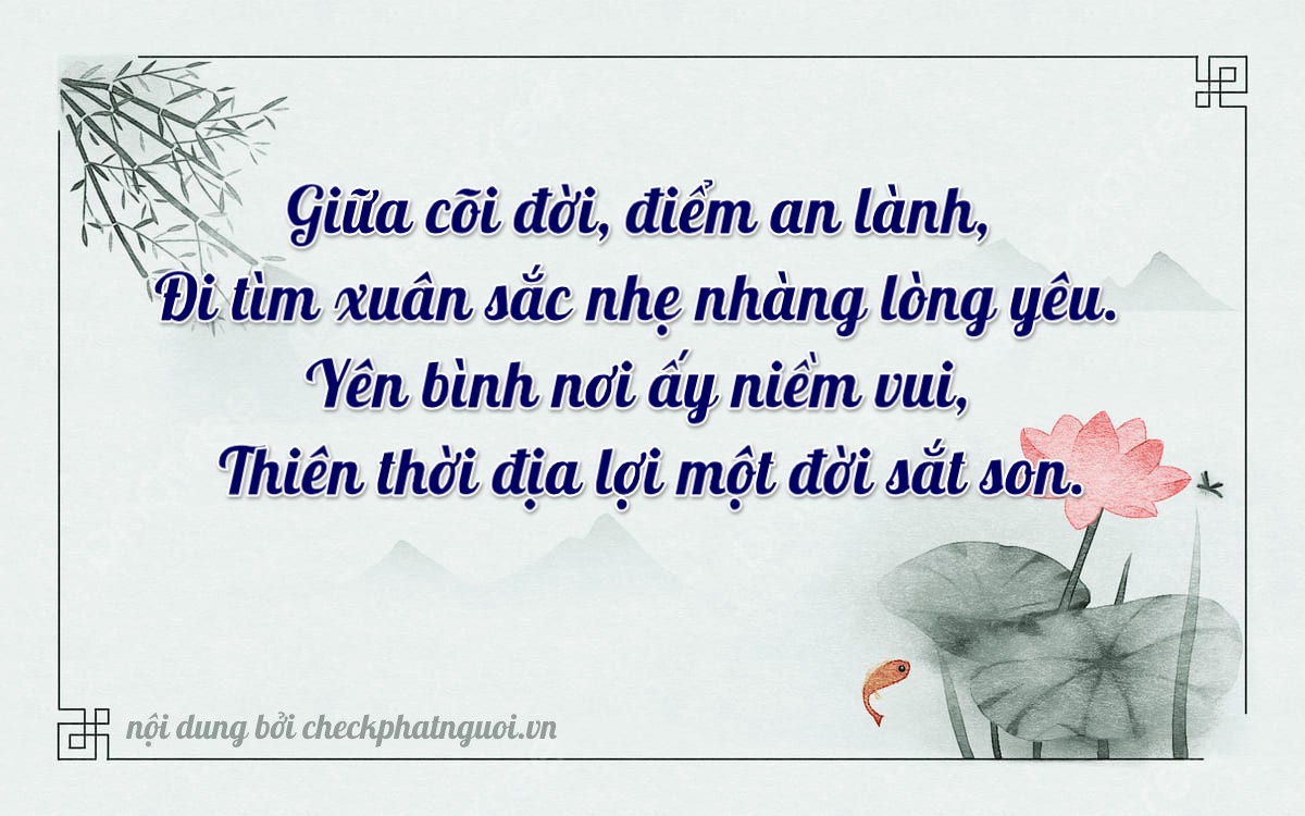 Bài thơ ý nghĩa cho <b>biển số 71AL-00166</b> tại website checkphatnguoi.vn