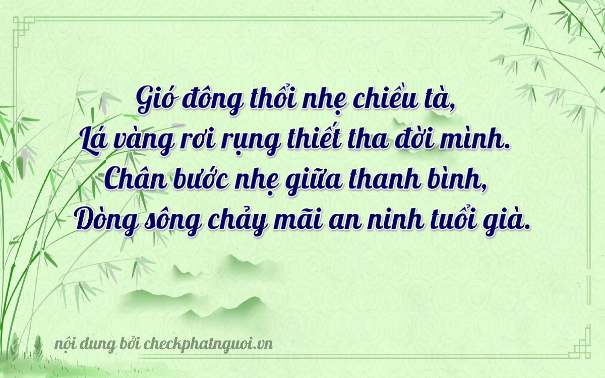 Bài thơ ý nghĩa cho <b>biển số 71B1-34568</b> tại website checkphatnguoi.vn