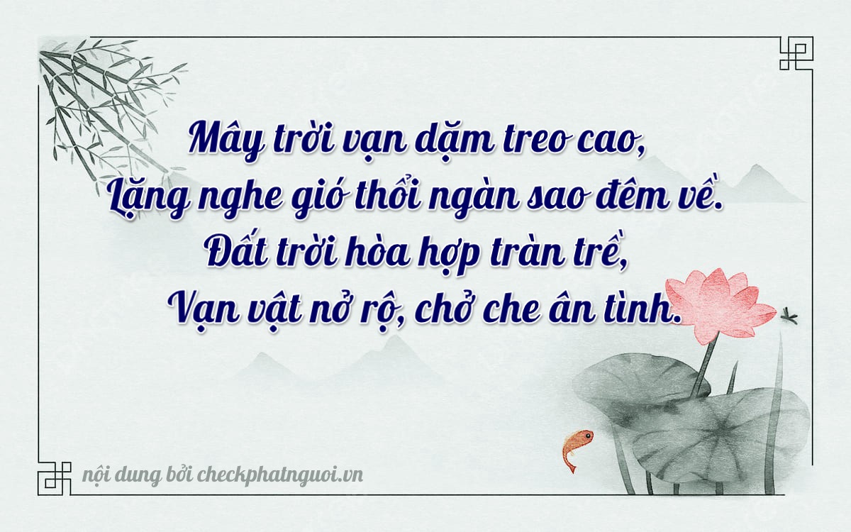 Bài thơ ý nghĩa cho <b>biển số 71B1-58226</b> tại website checkphatnguoi.vn