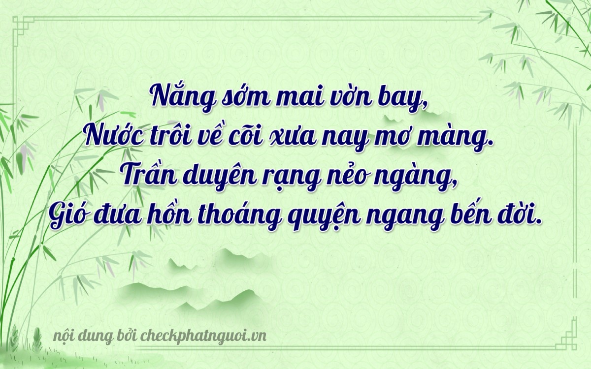 Bài thơ ý nghĩa cho <b>biển số 71B1-93180</b> tại website checkphatnguoi.vn